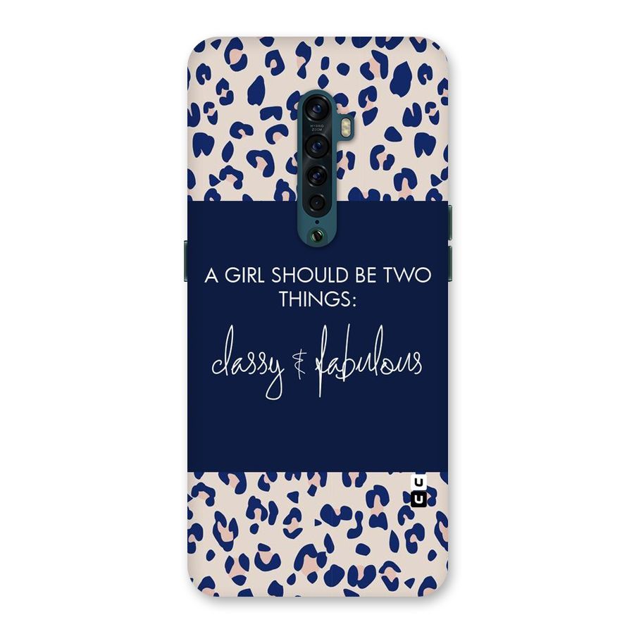 Classy and Fabulous Back Case for Oppo Reno2
