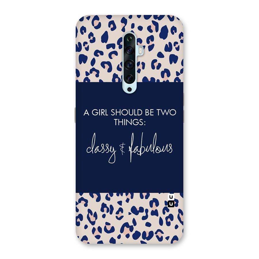 Classy and Fabulous Back Case for Oppo Reno2 Z