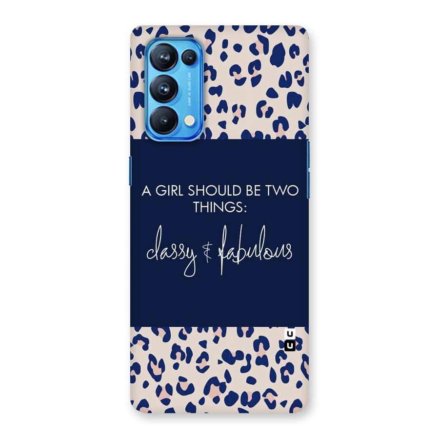 Classy and Fabulous Back Case for Oppo Reno5 Pro 5G