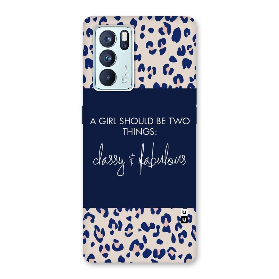 Classy and Fabulous Back Case for Oppo Reno6 Pro 5G