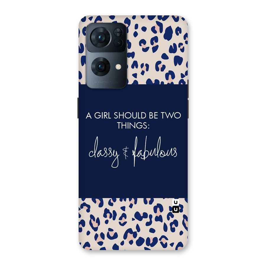 Classy and Fabulous Back Case for Oppo Reno7 Pro 5G