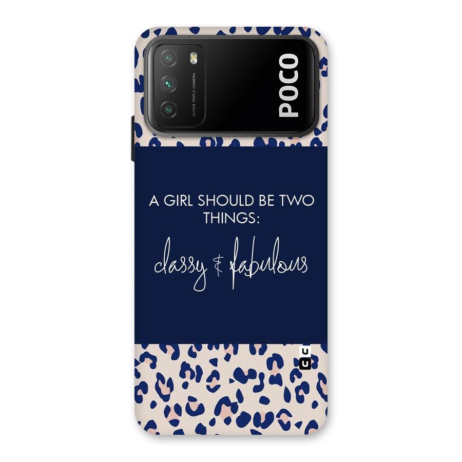 Classy and Fabulous Back Case for Poco M3