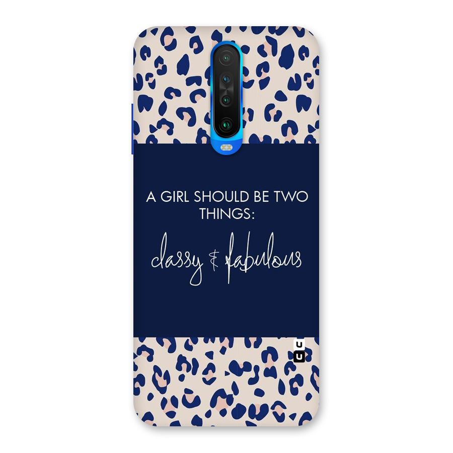 Classy and Fabulous Back Case for Poco X2