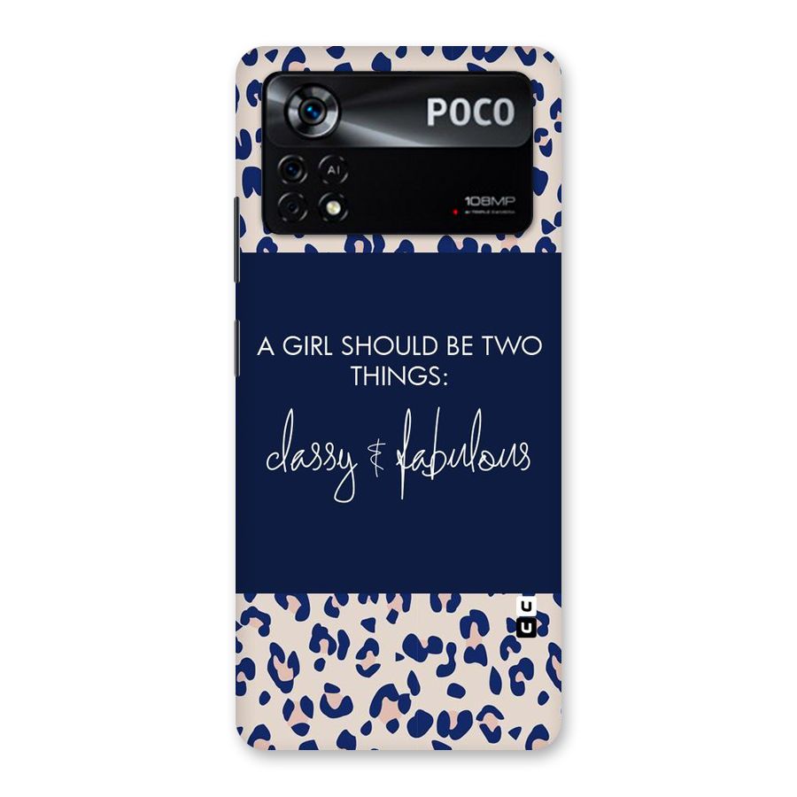 Classy and Fabulous Back Case for Poco X4 Pro 5G