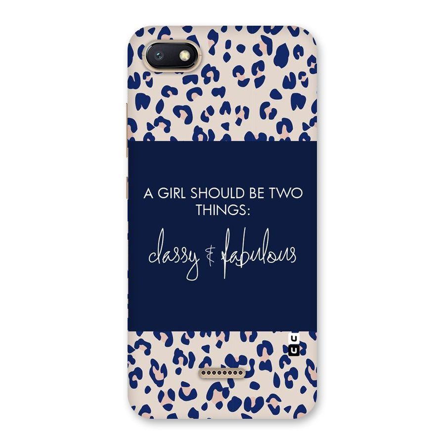 Classy and Fabulous Back Case for Redmi 6A