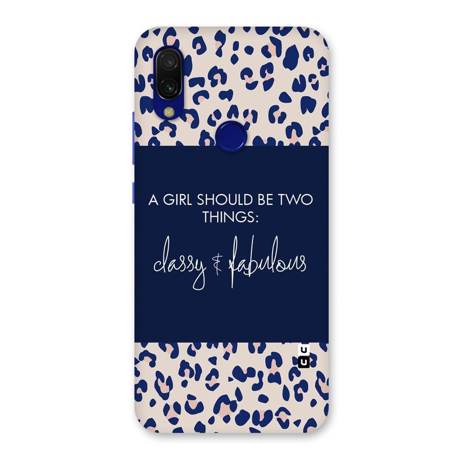 Classy and Fabulous Back Case for Redmi 7