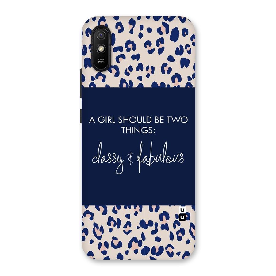 Classy and Fabulous Back Case for Redmi 9A