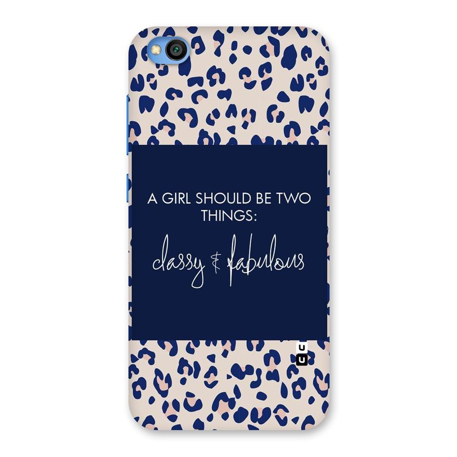Classy and Fabulous Back Case for Redmi Go