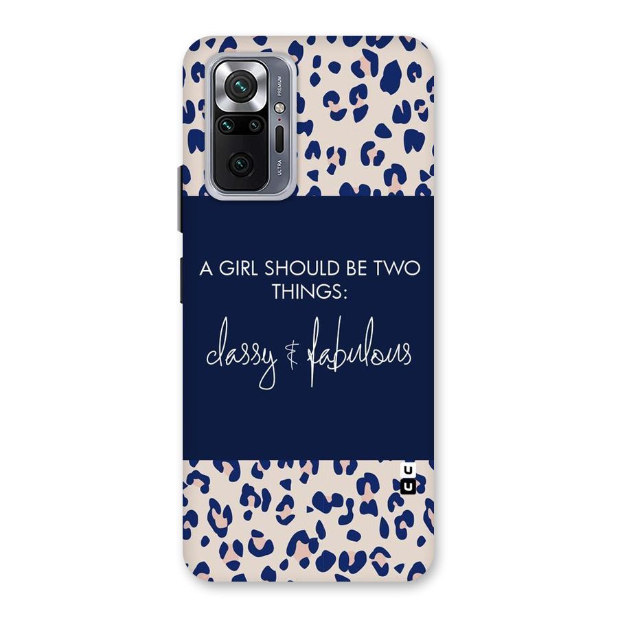 Classy and Fabulous Back Case for Redmi Note 10 Pro