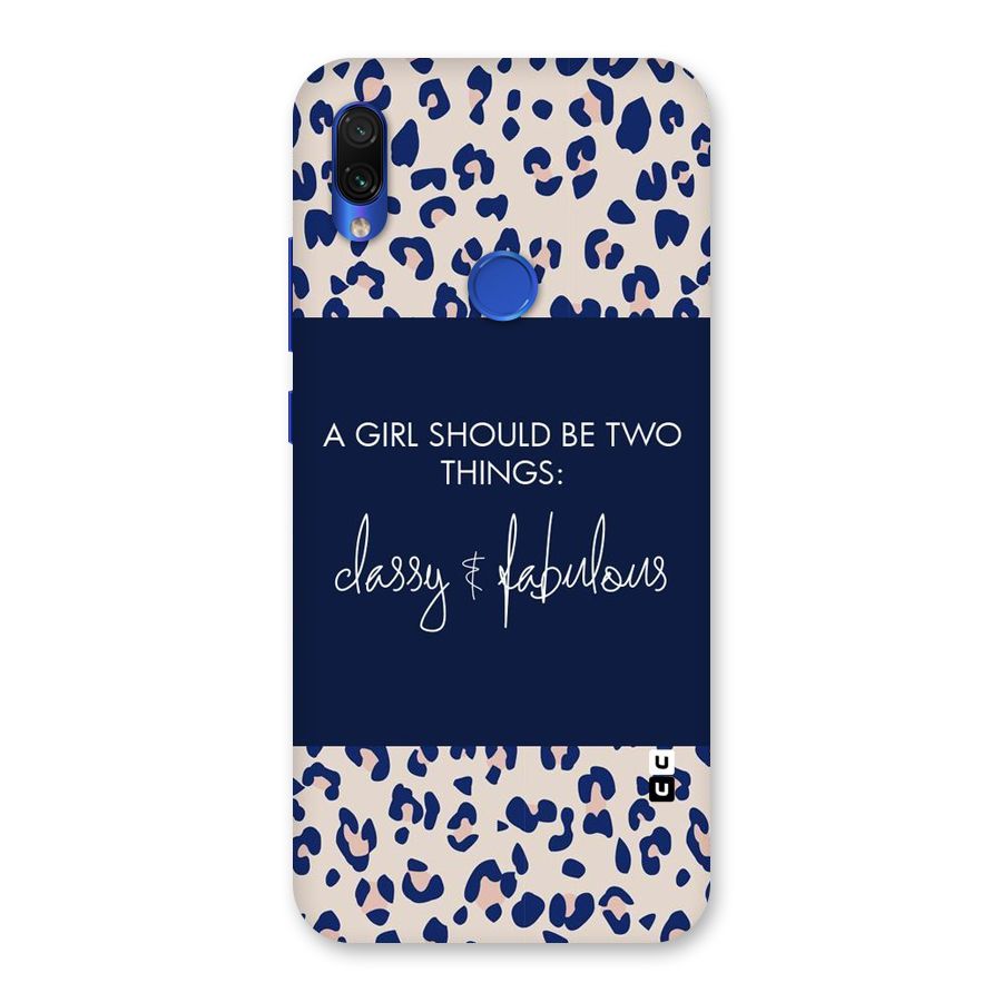 Classy and Fabulous Back Case for Redmi Note 7S