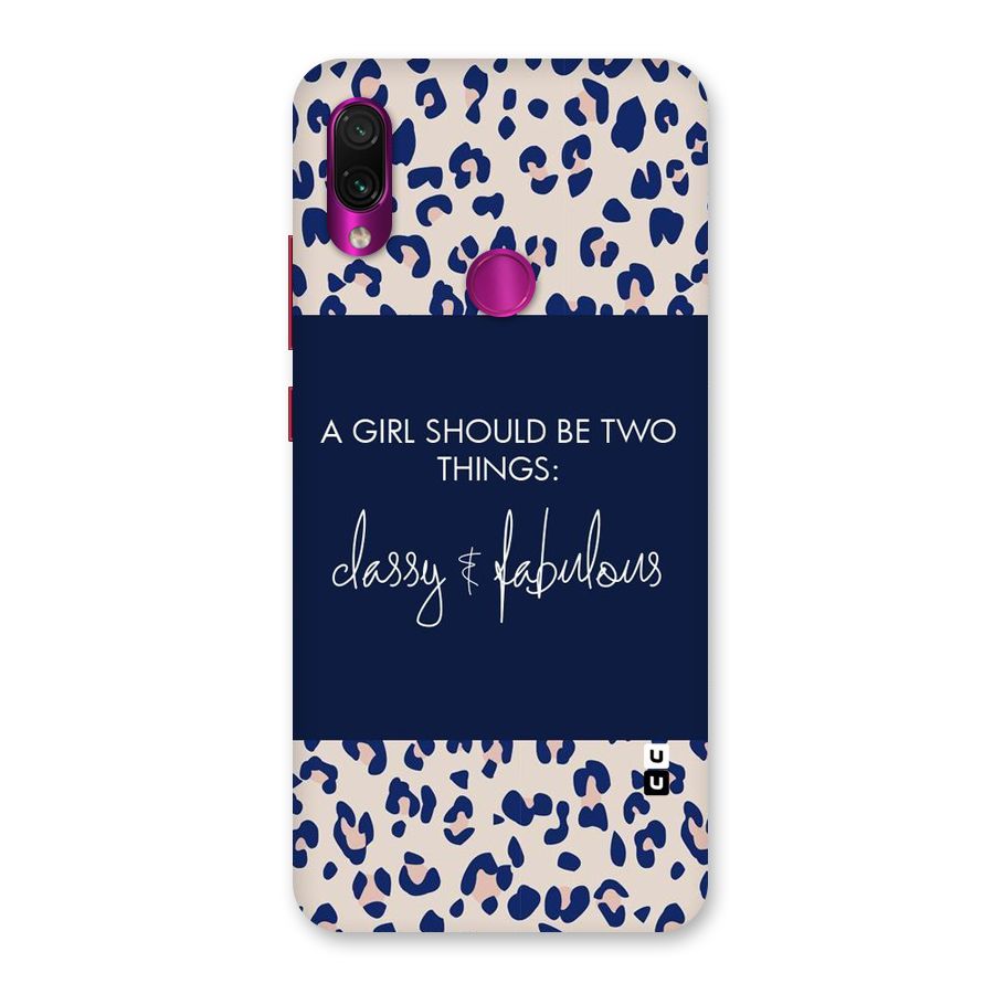 Classy and Fabulous Back Case for Redmi Note 7 Pro