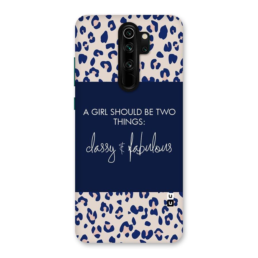 Classy and Fabulous Back Case for Redmi Note 8 Pro