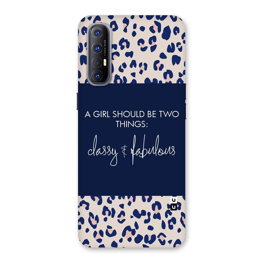 Classy and Fabulous Back Case for Reno3 Pro