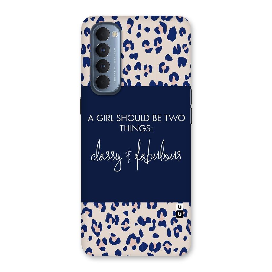 Classy and Fabulous Back Case for Reno4 Pro
