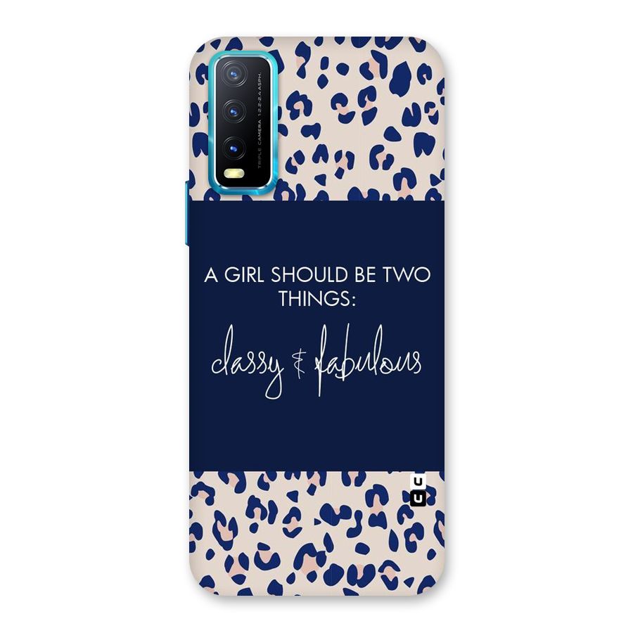 Classy and Fabulous Back Case for Vivo Y20G