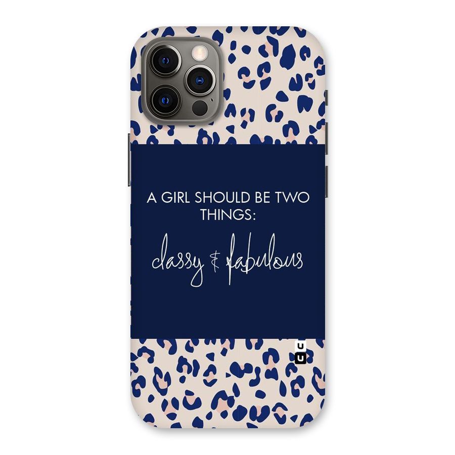 Classy and Fabulous Back Case for iPhone 12 Pro