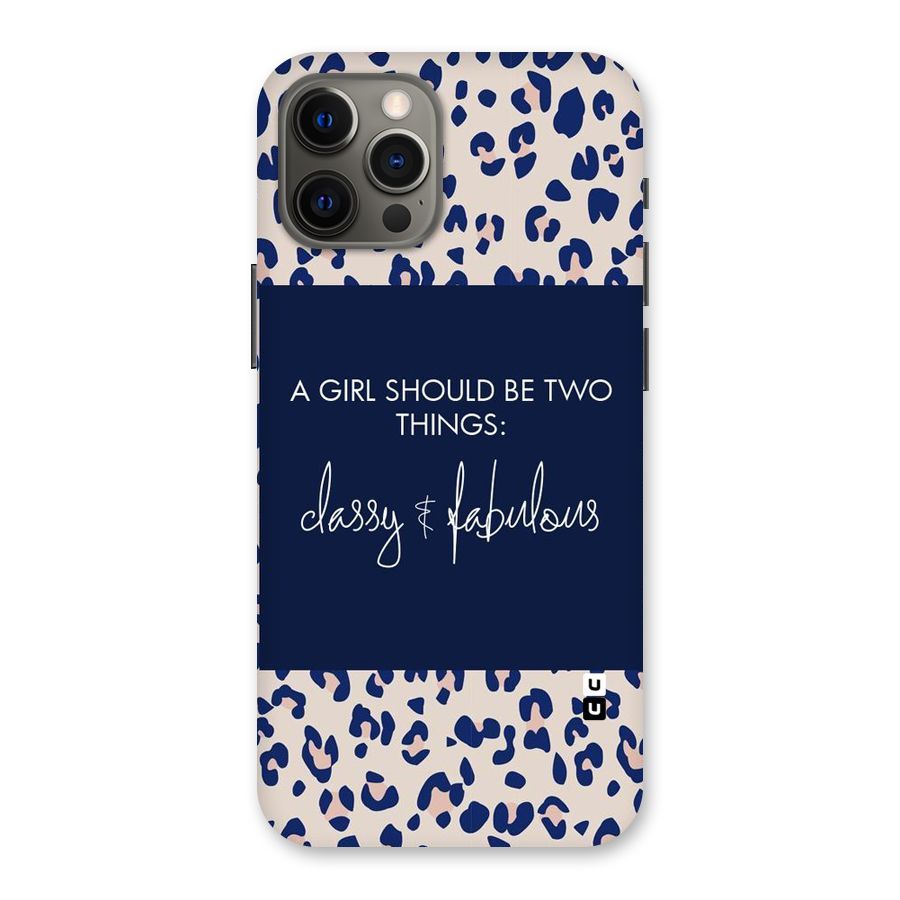Classy and Fabulous Back Case for iPhone 12 Pro Max