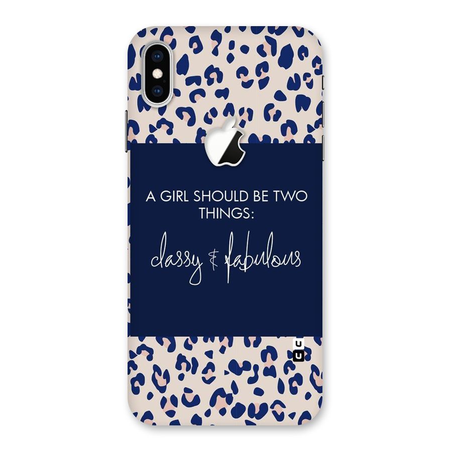 Classy and Fabulous Back Case for iPhone XS Max Apple Cut