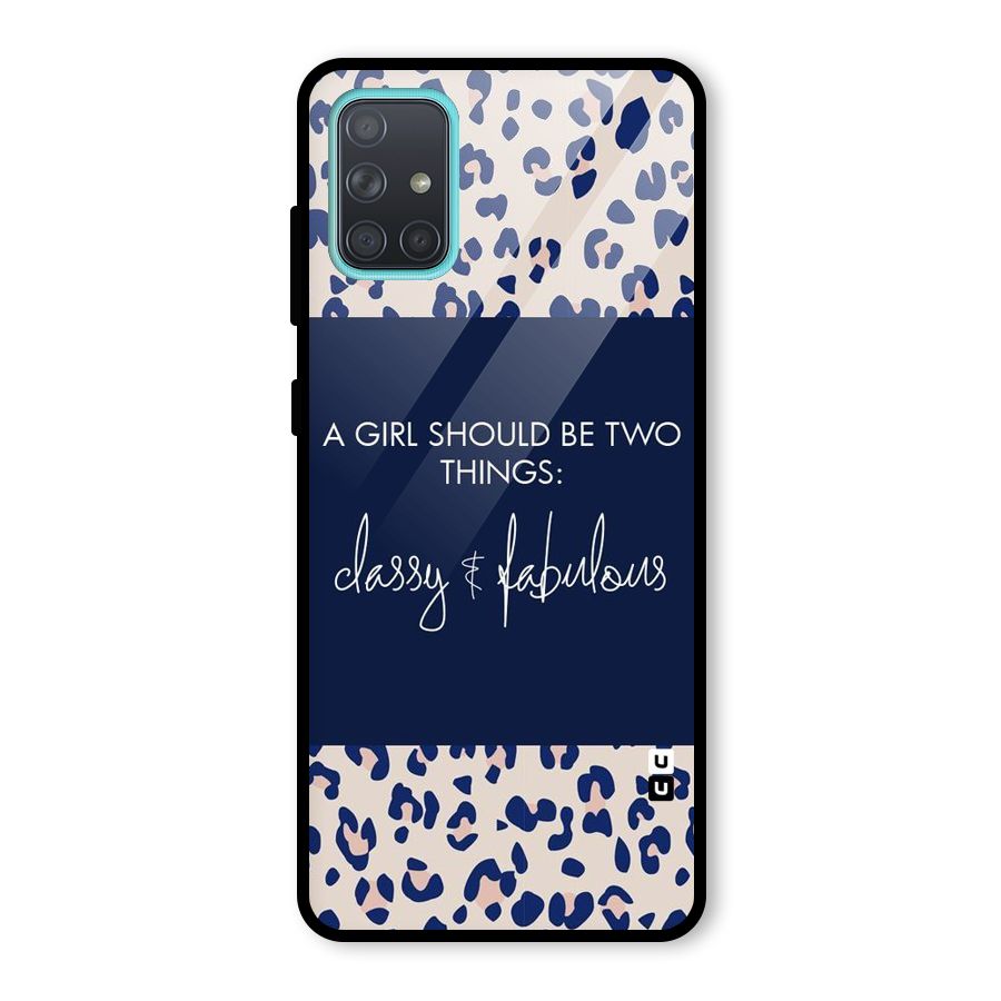 Classy and Fabulous Glass Back Case for Galaxy A71