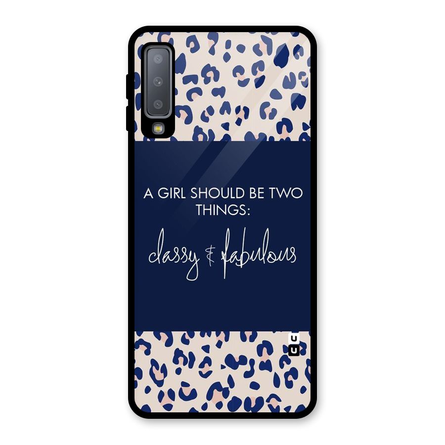 Classy and Fabulous Glass Back Case for Galaxy A7 (2018)