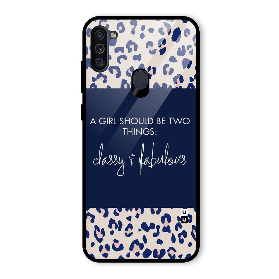 Classy and Fabulous Glass Back Case for Galaxy M11