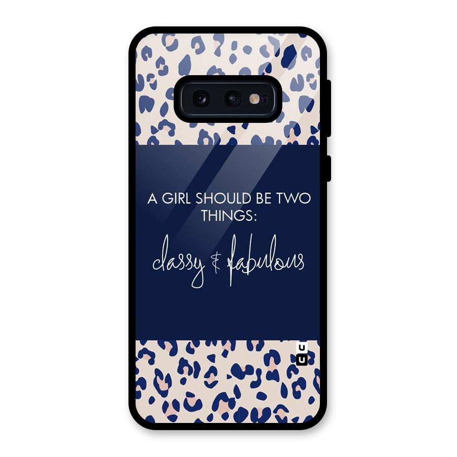 Classy and Fabulous Glass Back Case for Galaxy S10e