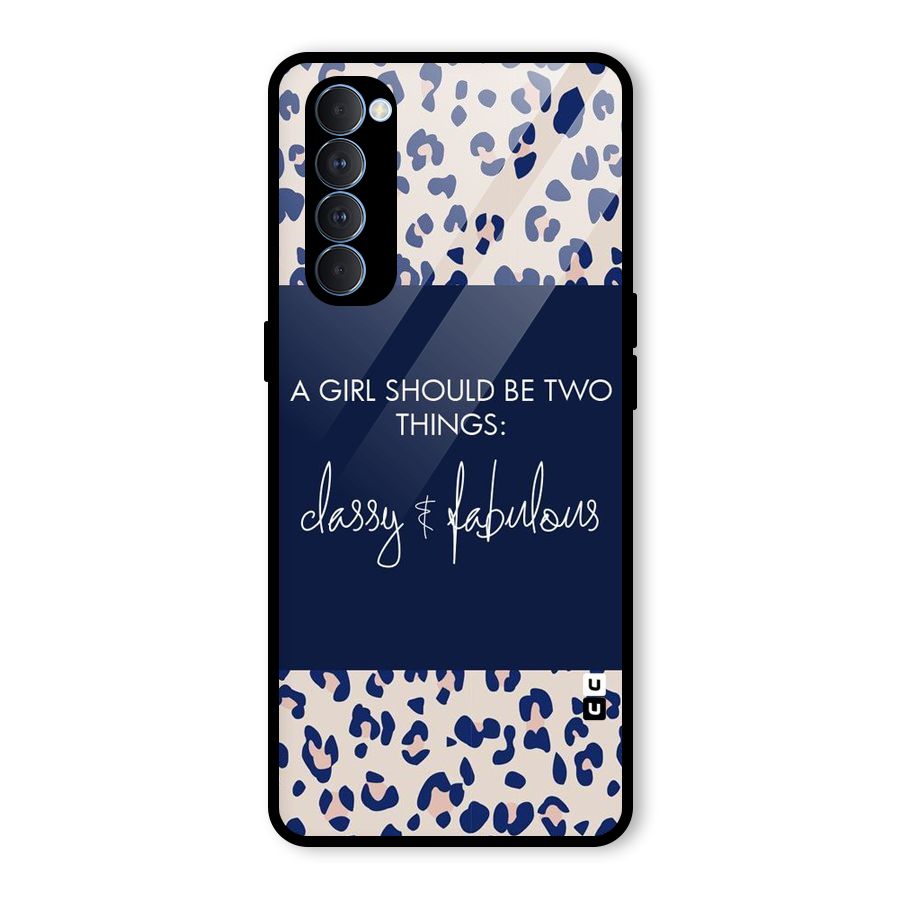 Classy and Fabulous Glass Back Case for Oppo Reno4 Pro
