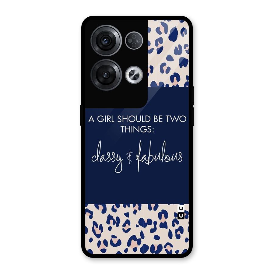 Classy and Fabulous Glass Back Case for Oppo Reno8 Pro 5G