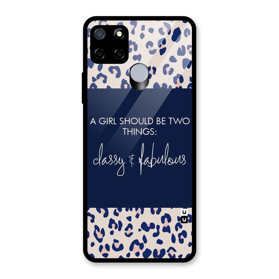 Classy and Fabulous Glass Back Case for Realme C12
