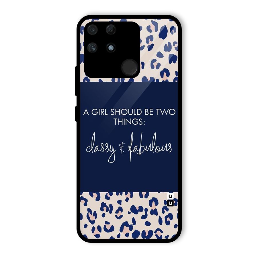 Classy and Fabulous Glass Back Case for Realme Narzo 50A