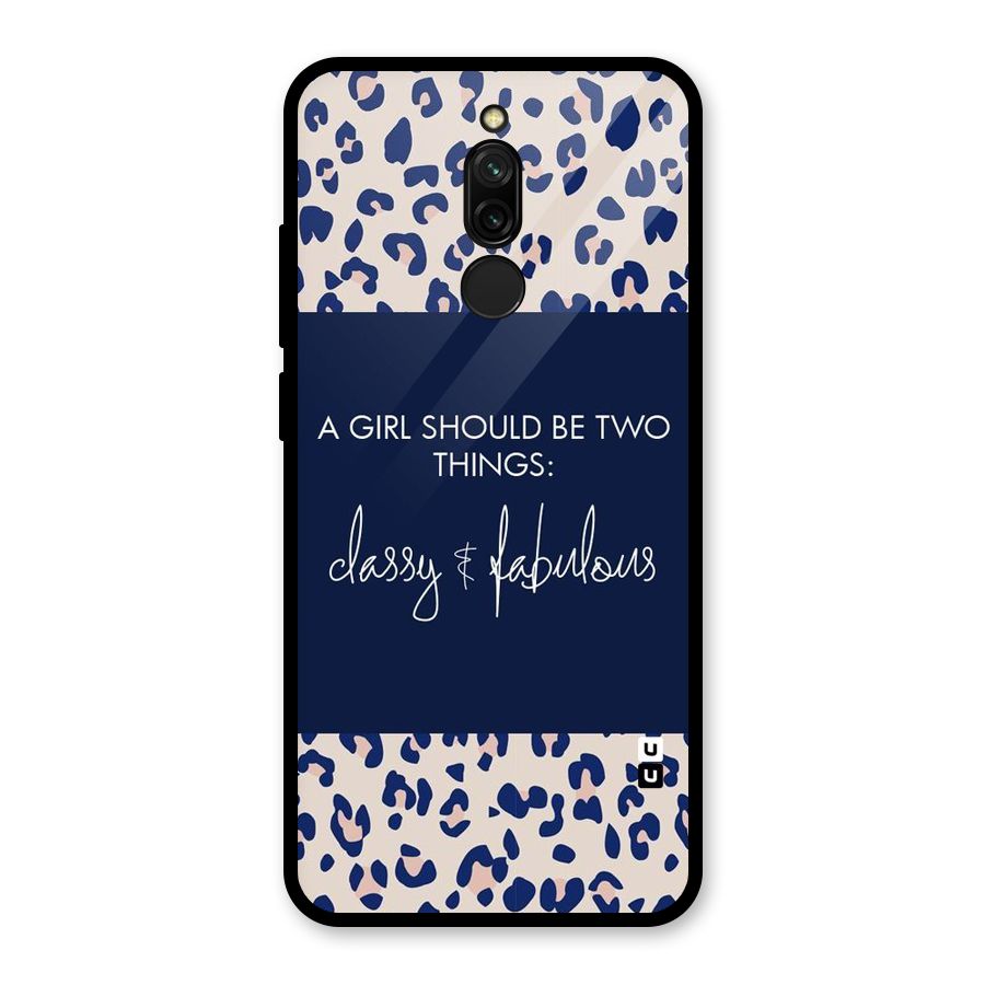 Classy and Fabulous Glass Back Case for Redmi 8