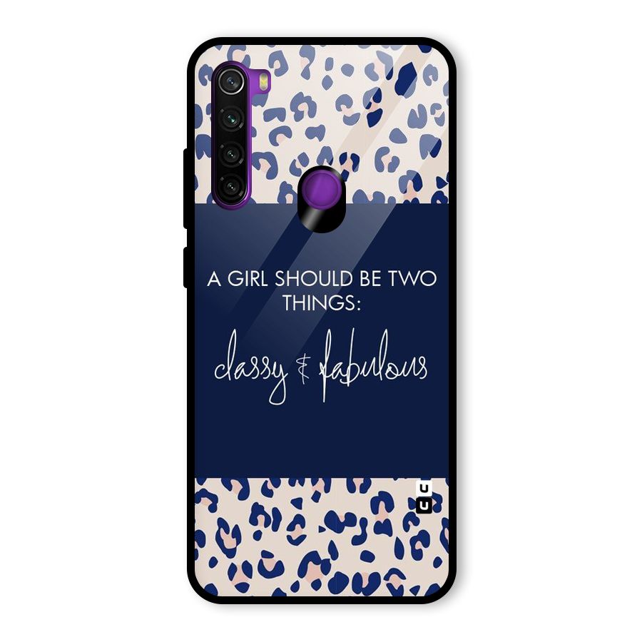 Classy and Fabulous Glass Back Case for Redmi Note 8
