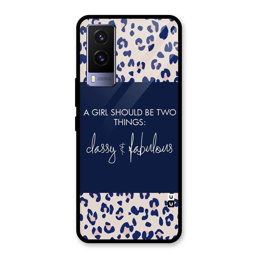 Classy and Fabulous Glass Back Case for Vivo V21e 5G