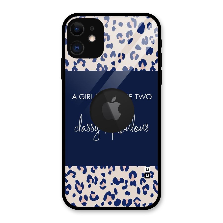 Classy and Fabulous Glass Back Case for iPhone 11 Logo Cut