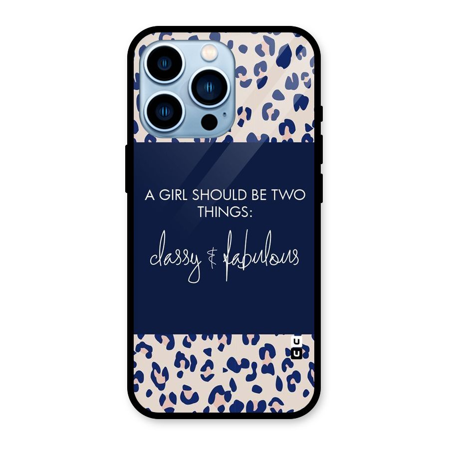 Classy and Fabulous Glass Back Case for iPhone 13 Pro