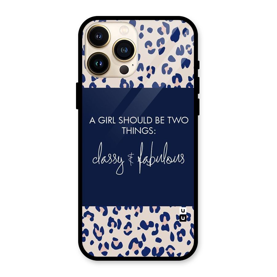 Classy and Fabulous Glass Back Case for iPhone 13 Pro Max