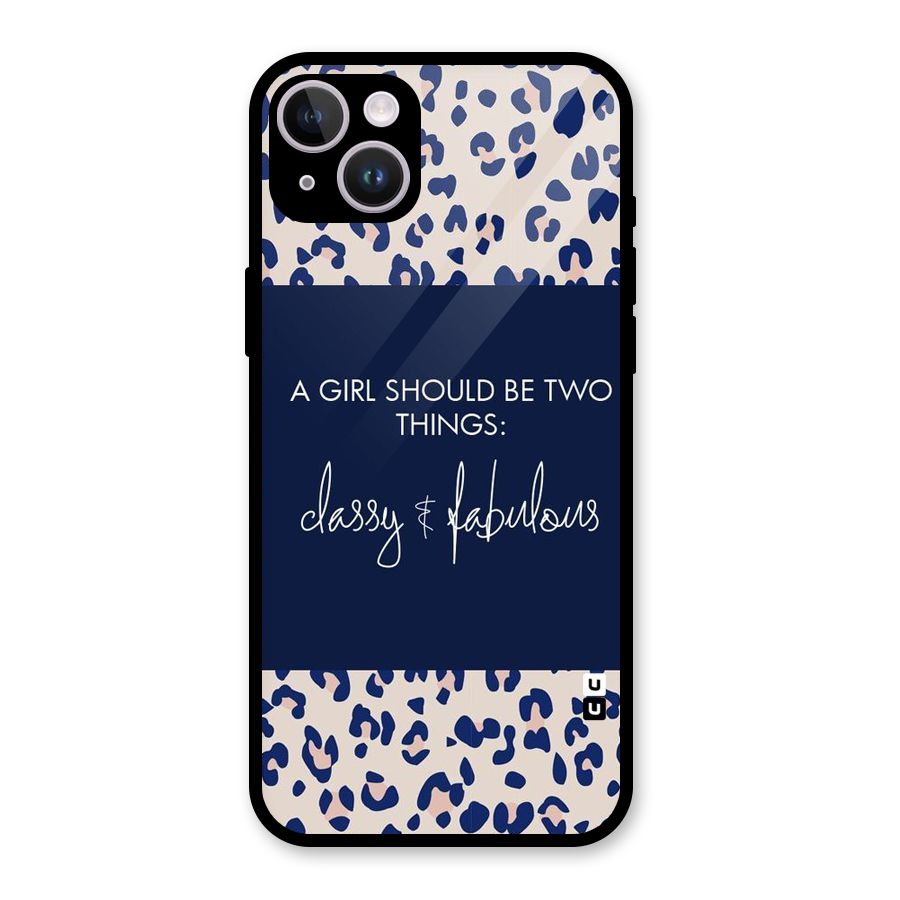 Classy and Fabulous Glass Back Case for iPhone 14 Plus