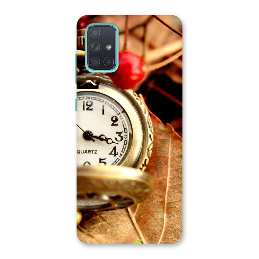 Clock And Cherry Back Case for Galaxy A71