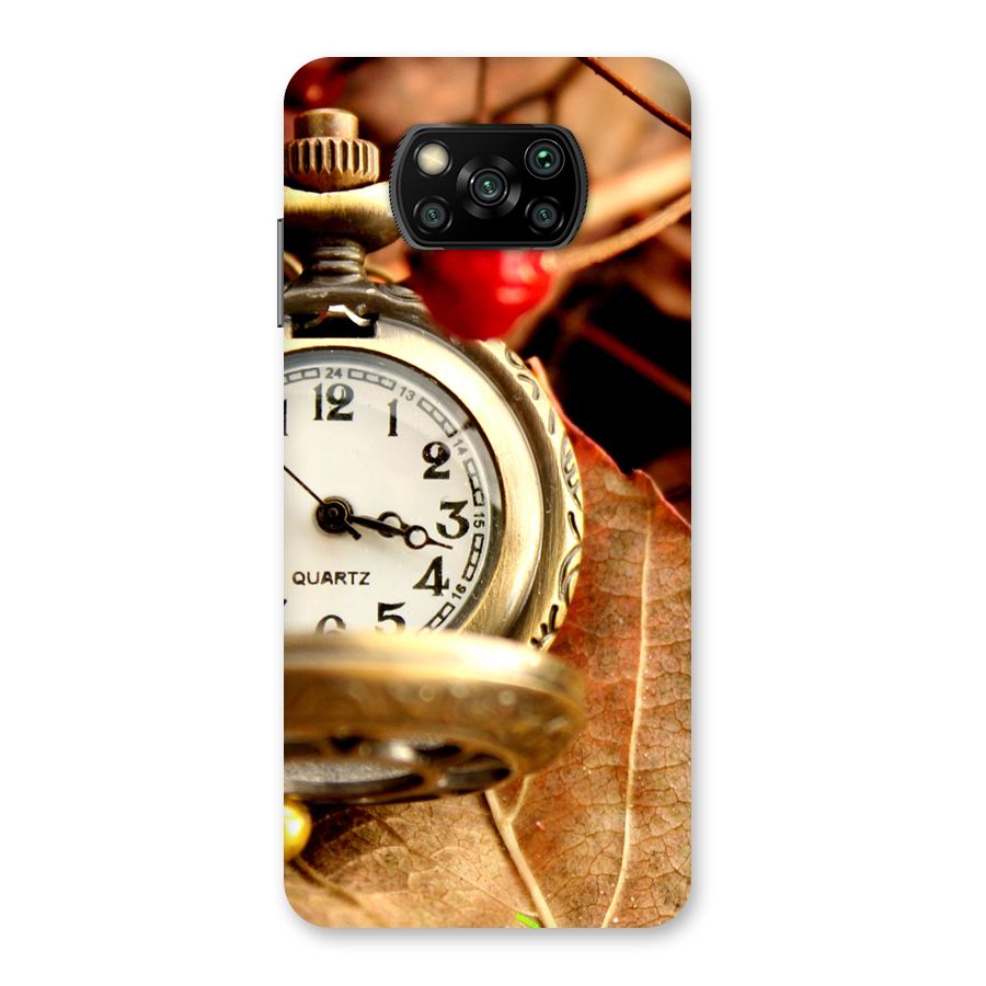 Clock And Cherry Back Case for Poco X3