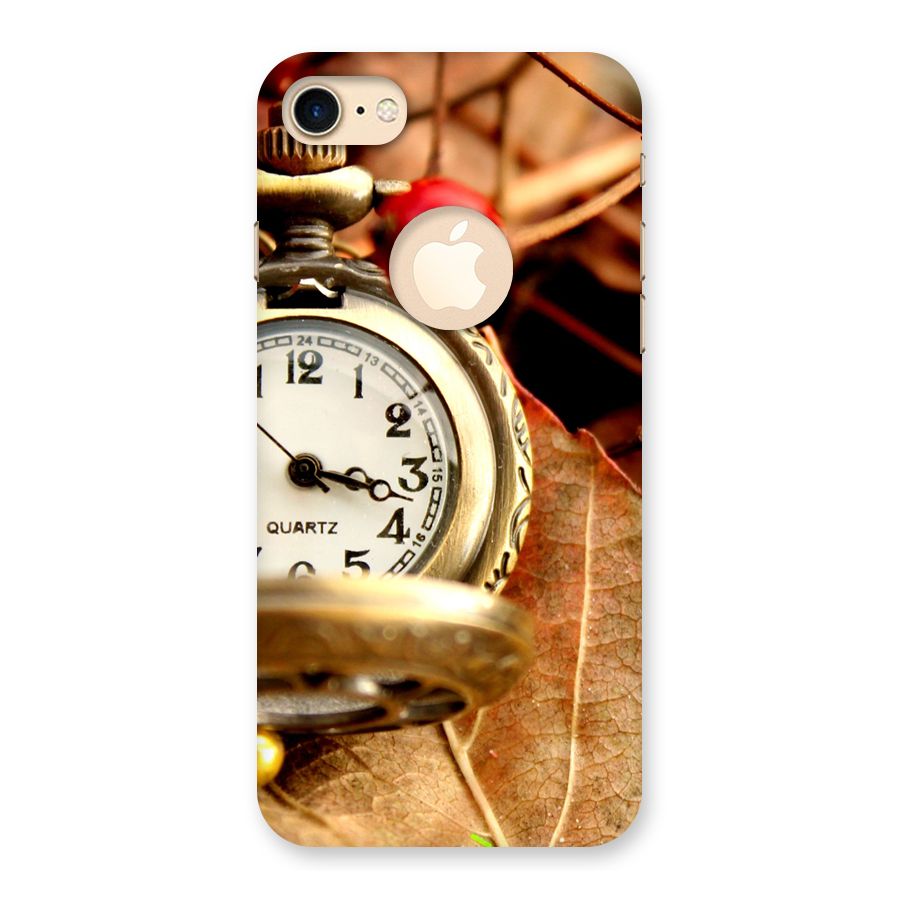 Clock And Cherry Back Case for iPhone 7 Logo Cut