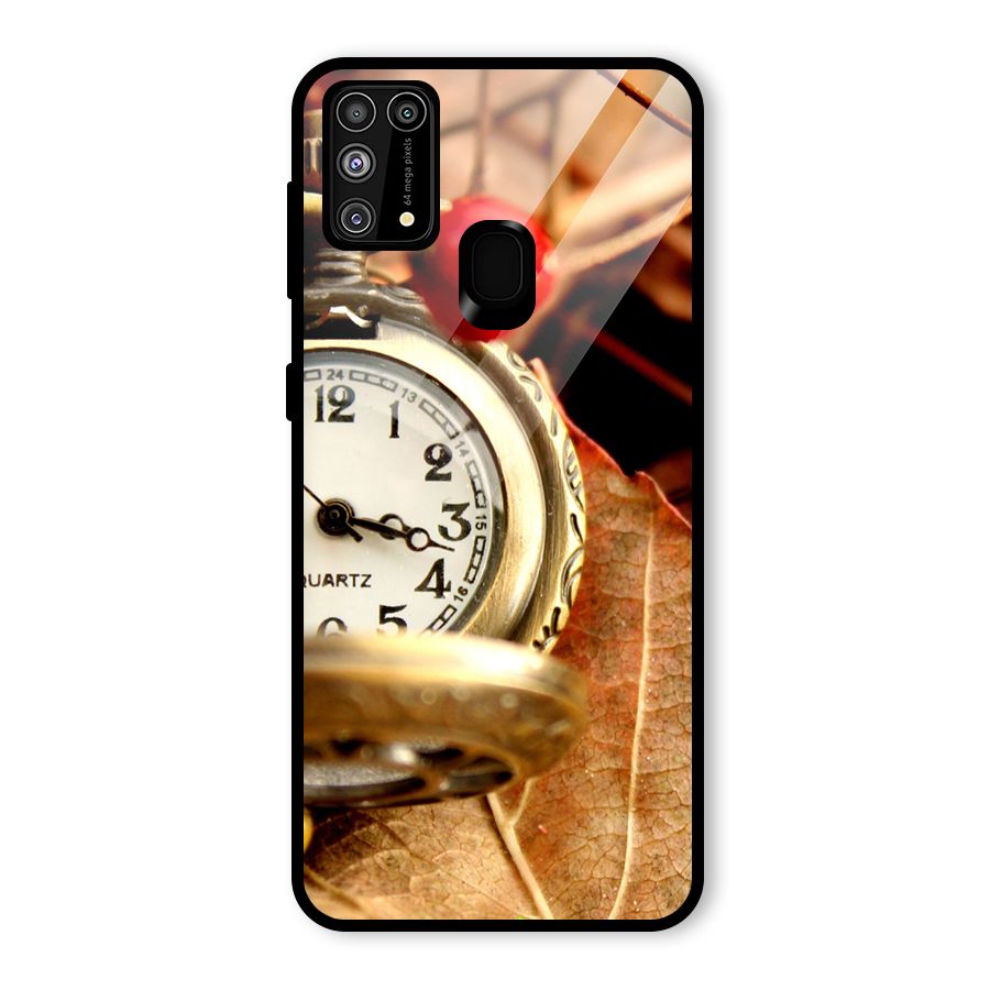 Clock And Cherry Glass Back Case for Galaxy F41