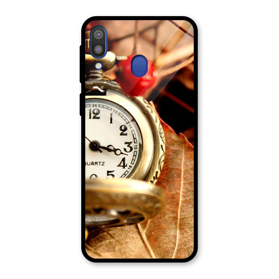 Clock And Cherry Glass Back Case for Galaxy M20