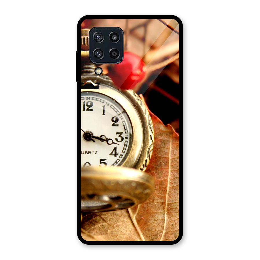Clock And Cherry Glass Back Case for Galaxy M32