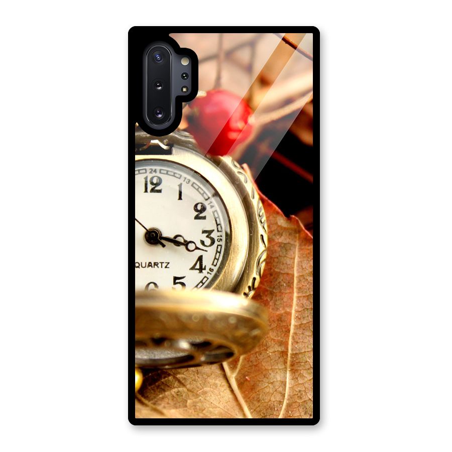 Clock And Cherry Glass Back Case for Galaxy Note 10 Plus