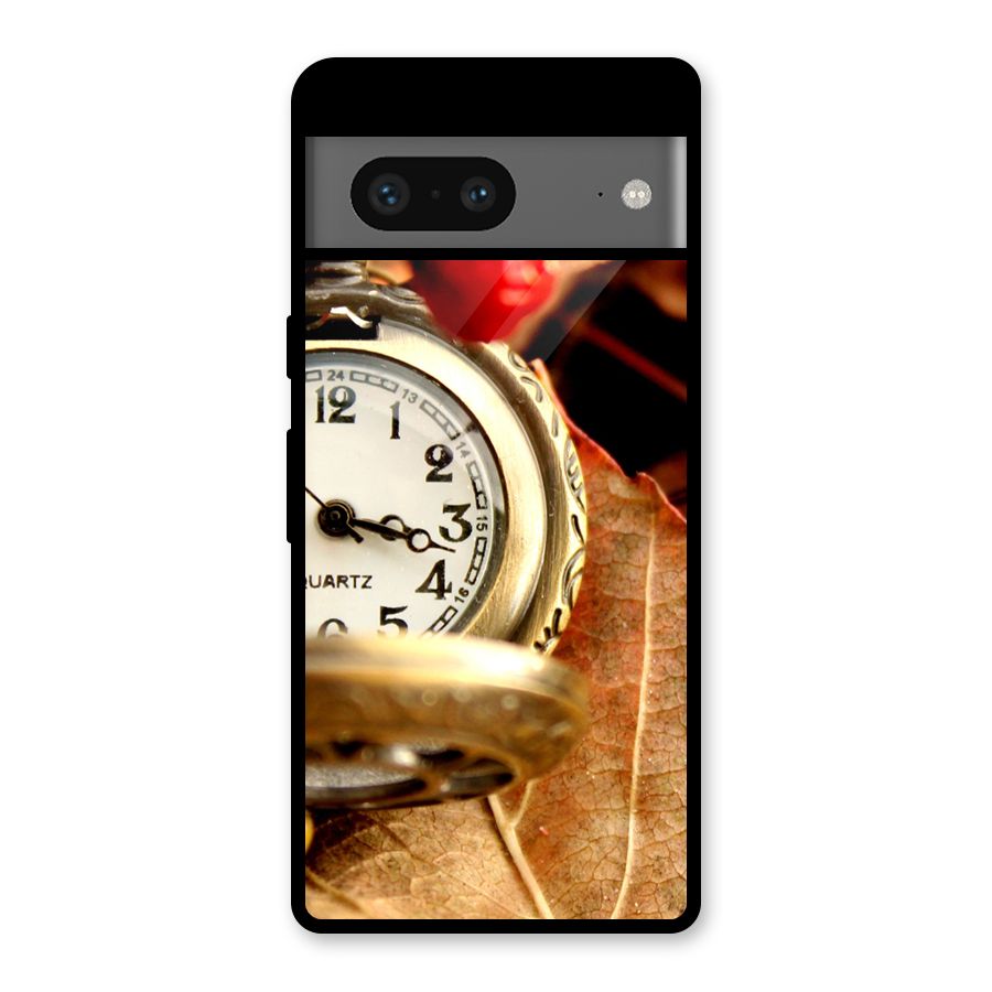 Clock And Cherry Glass Back Case for Google Pixel 7