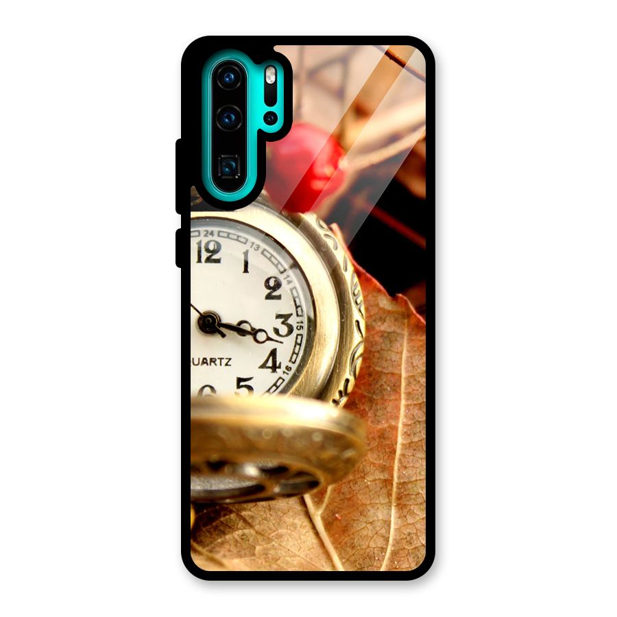 Clock And Cherry Glass Back Case for Huawei P30 Pro