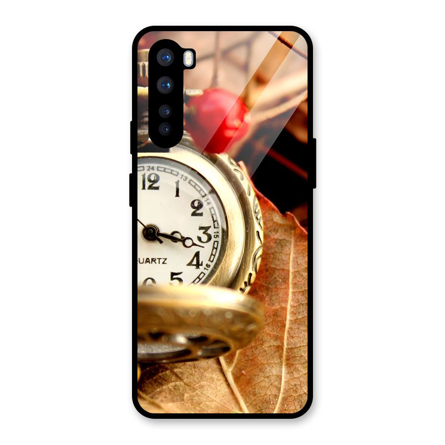 Clock And Cherry Glass Back Case for OnePlus Nord
