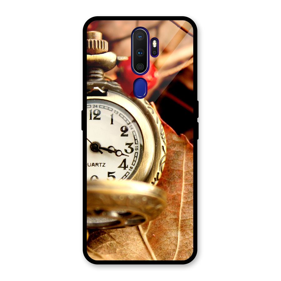 Clock And Cherry Glass Back Case for Oppo A9 (2020)