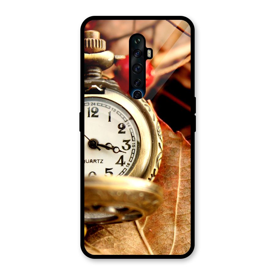 Clock And Cherry Glass Back Case for Oppo Reno2 F
