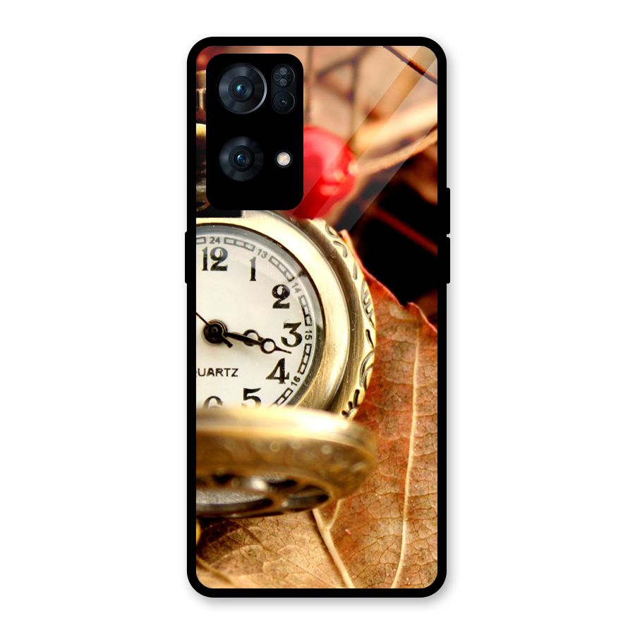 Clock And Cherry Glass Back Case for Oppo Reno7 Pro 5G
